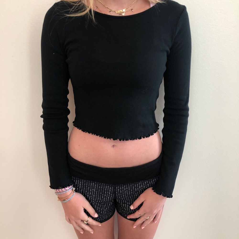 ruffle long sleeve shirt